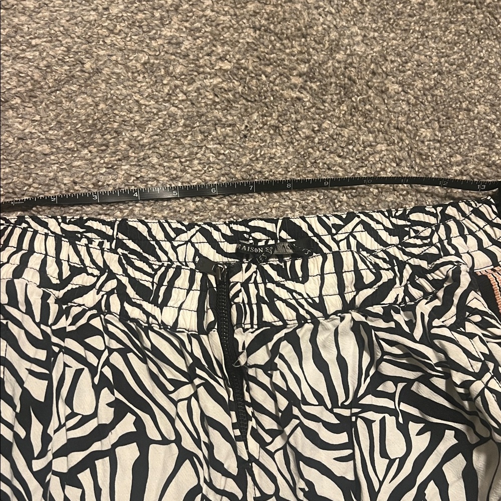 Maison Scotch Les Bons Vivants Multi Color Print Pattern Ankle Crop Casual Pants - Picture 6 of 6